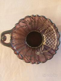 Ciotola vetro e argento anni 40