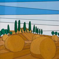 Quadro Tempera su tela con Cornice 30x40x2