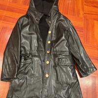 Cappotto pelle Conbipel nero