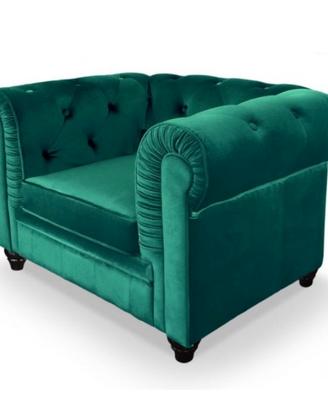 poltrona in velluto verde