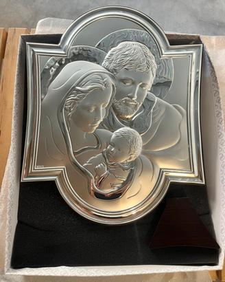 cornice sacra famiglia in argento