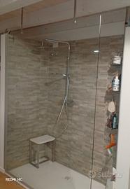 parete in vetro per doccia 