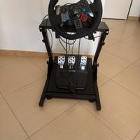 Volante logitech con supporto