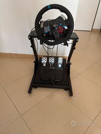 Volante logitech con supporto