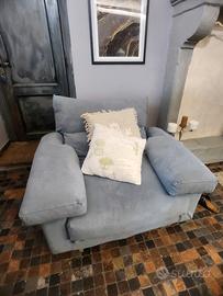 poltrona grande e super comoda tessuto alcantara