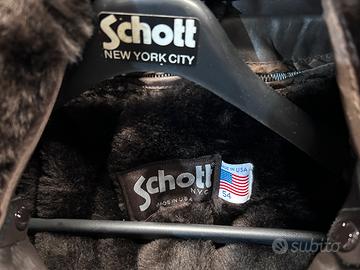 Giubbotto Scott originale in pelle colore marrone