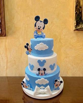 Torta Topolino Baby Celeste