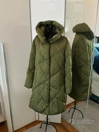 Giaccone donna imbottito invernale verde brillante