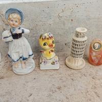 6 statuette di porcellana