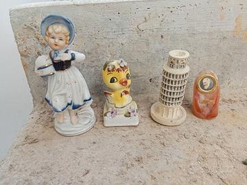 6 statuette di porcellana