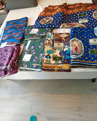 Stock tessuti africani wax cotone 25 kg