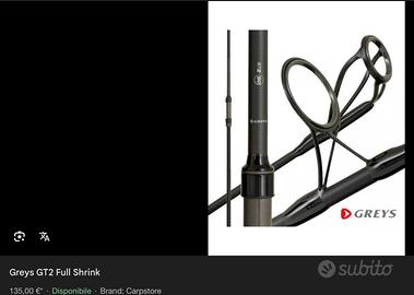 Coppia Greys GT2 10 ft 4 lbs