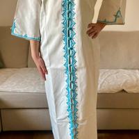 Abito/tunica ricamata a mano stile Marocco