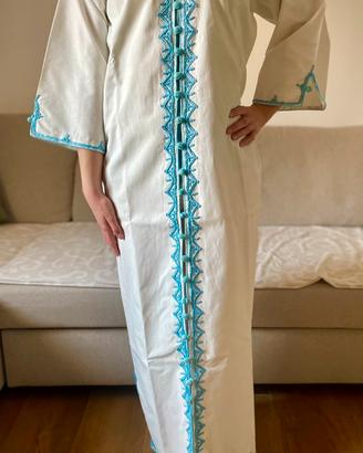 Abito/tunica ricamata a mano stile Marocco