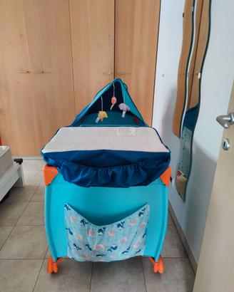 Set completo con altalena, lettino e seggiolino pe
