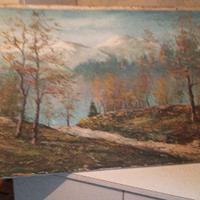 dipinto olio su tela alpi biellesi