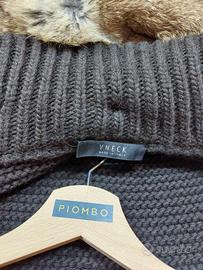 Giacca montgomery lana con pelliccia 