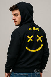 🖤 Felpa con Cappuccio "Smile" Nera