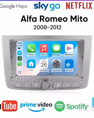 Autoradio CarPlay Android Auto per Alfa MiTo 7"