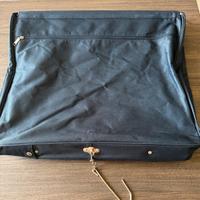 Borsa porta abiti in cordura blu con tracolla