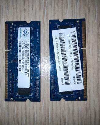 Memoria Ram 2x2GB (4GB) 1Rx8 DDR3