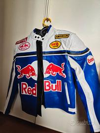 Giacca motociclista in pelle RedBull mai usata
