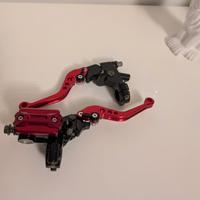 leve per moto in ergal rosse 