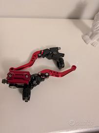 leve per moto in ergal rosse 