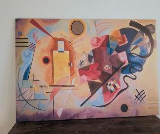 Quadro Kandinsky "Giallo Rosso Blu" 100x70 cm Tela