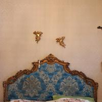 letto antico in legno dorato