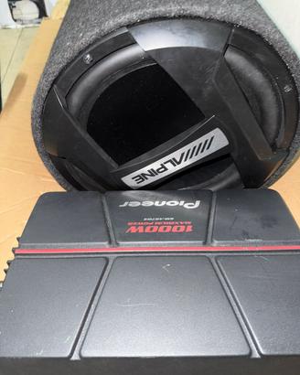 Kit Car Audio: Sub Alpine + Amplificatore Pioneer