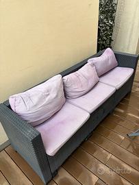 Soggiorno in rattan