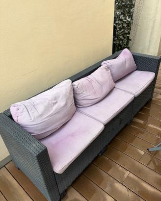 Soggiorno in rattan