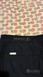 Pantaloni cotone blu Armani Exchange