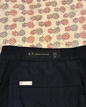 Pantaloni cotone blu Armani Exchange