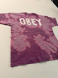 Maglietta Obey tie dye rosa e viola