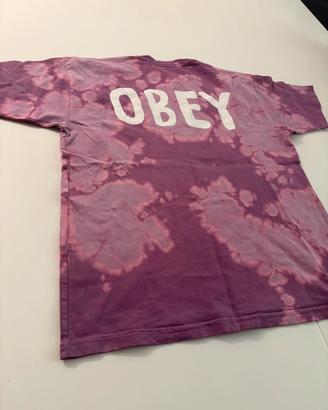 Maglietta Obey tie dye rosa e viola