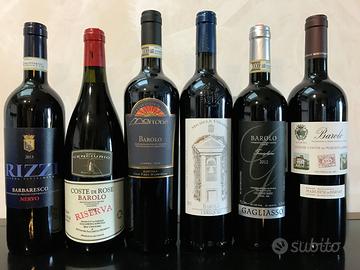 verticale barolo barbaresco 6 bottiglie miste