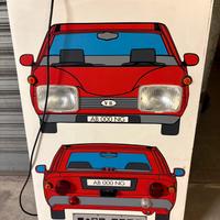 Pannello didattico scuola guida autoscuola vintage