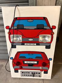 Pannello didattico scuola guida autoscuola vintage