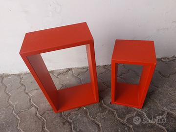 coppia mensole rosse