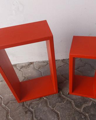 coppia mensole rosse
