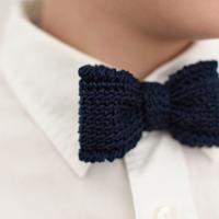 Papillon fatto a mano all’uncinetto – Zaffiro