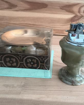 Set Tavolo Vintage Corona: Accendino e Posacenere