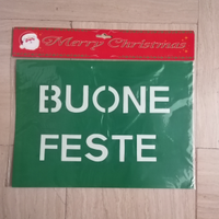 Stencil per scritta "Buone Feste" (2 pz)