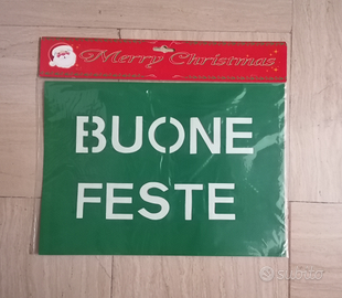 Stencil per scritta "Buone Feste" (2 pz)