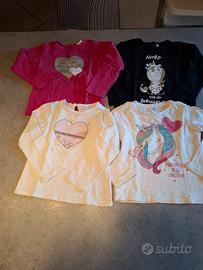 Set 4 pezzi top lunghi Idexè Fagottino 2-3 anni