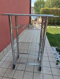 Carrello cucina con ruote e tre ripiani
