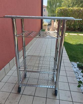 Carrello cucina con ruote e tre ripiani