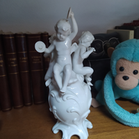 Statuetta angioletti ceramica